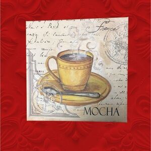 Mocha Coffee Cup Canvas Wall Art